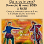 JEUNE PUBLIC Spectacle musical Qui a vu le vent ?