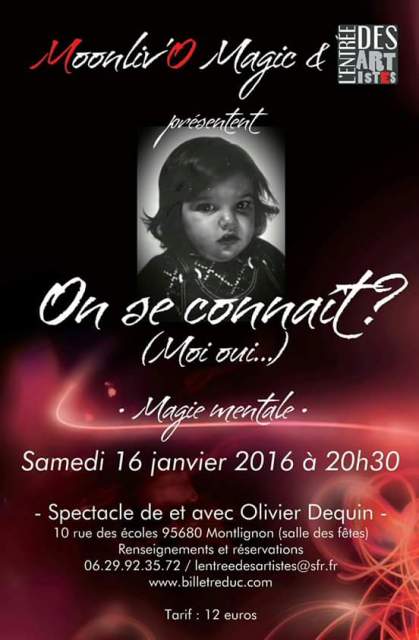 spectacle magie : ON SE CONNAIT ? (moi oui !)