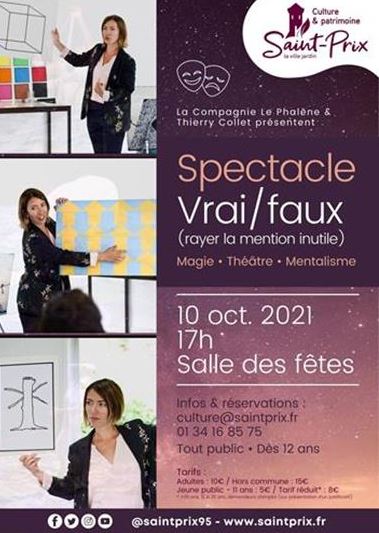 Spectacle Vrai Faux - rayer la mention inutile