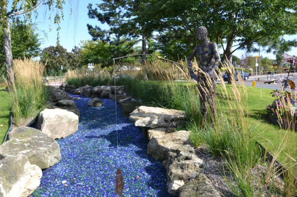 Sculpture de Daniel Stier au rond-point de Franconville